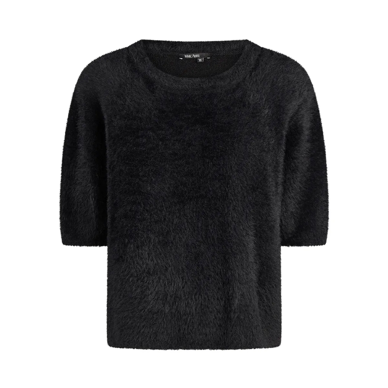 Marc Aurel Pullover Pullover- Rundhals- überschnittene Schulter- f schwarz