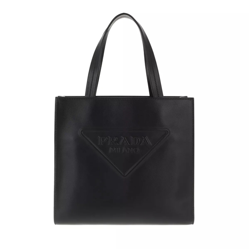 Prada Mini Tote Bag Leather Black Fourre-tout