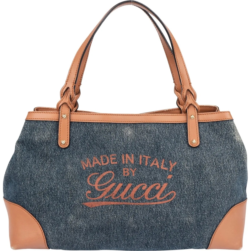 Gucci Schultertasche Gucci Denim Craft Handbag blau