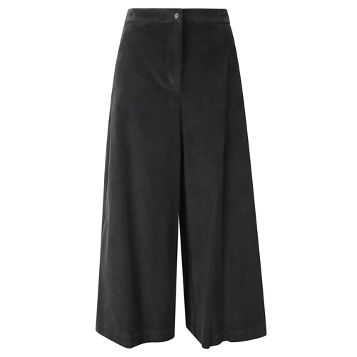 STEFANO MORTARI  Moleskin Trousers With Zip Black