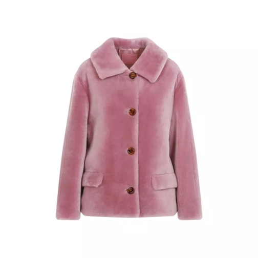 Prada Begonia Pink Mutton Leather Jacket Pink 