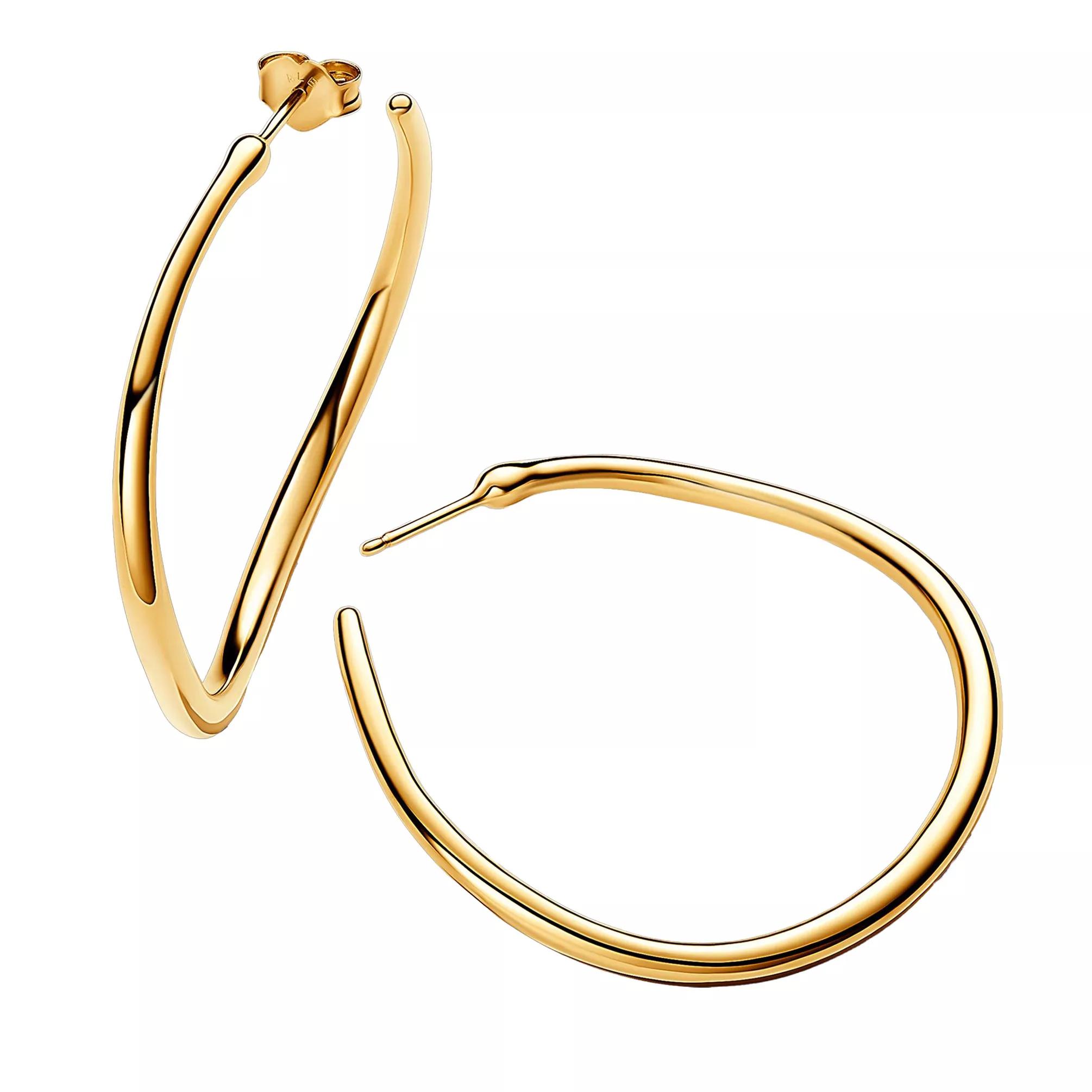 Pandora Women's Gold Earrings - 14K -Plated Hoop Earrings - Earrings For Unisize