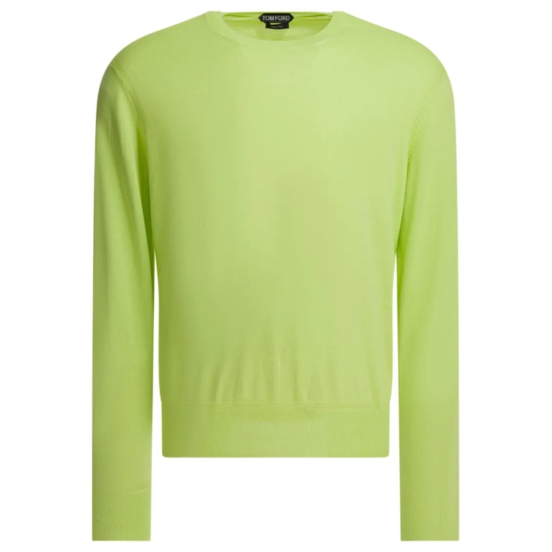 Tom Ford Pullover Cotton Crewneck Sweater Yellow