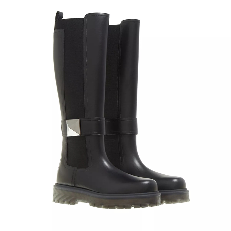 Valentino Garavani Stiefel One Stud High Boot Black