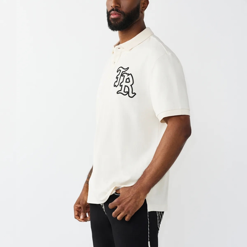 True Religion T-Shirt Poloshirt weiss(Image 3)