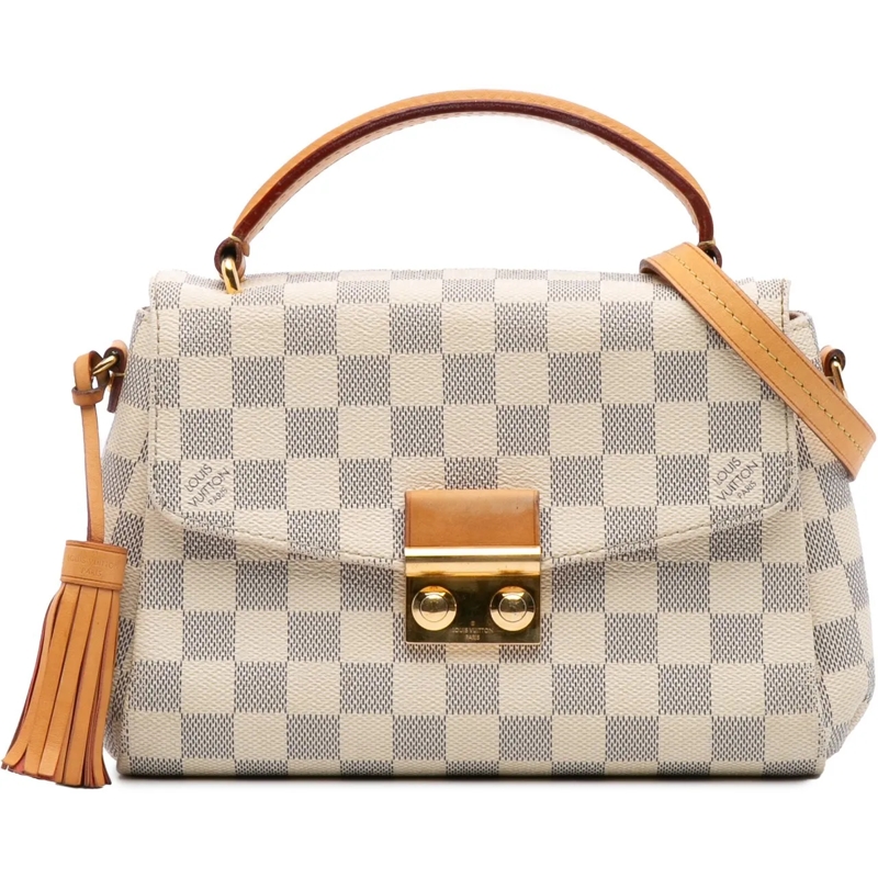 Louis Vuitton Sac à bandoulière Damier Azur Croisette weiß