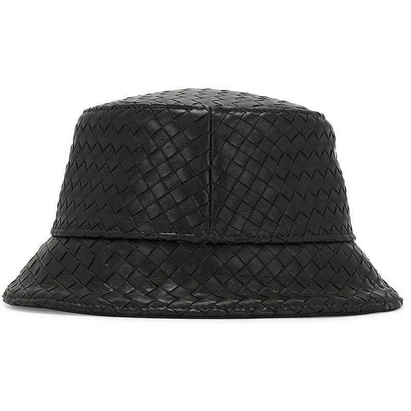 Bottega Veneta Mütze Intrecciato Nappa Bucket Hat schwarz