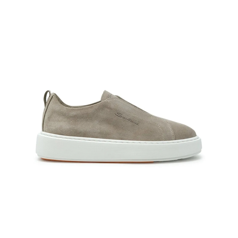 Santoni Lage-top sneaker Wbcd61323bartsapm45 Beige Suede Sneaker White