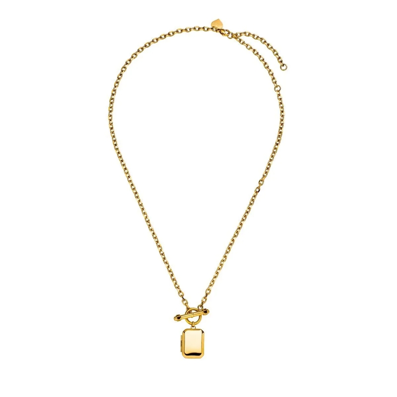 Purelei Mittellange Halskette Kette Soulmate Medaillon gold