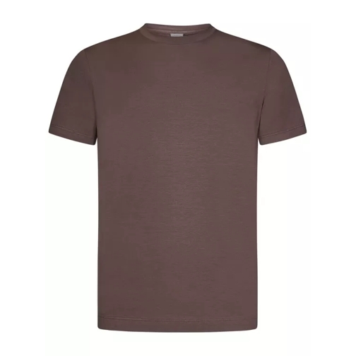 Malo Beige Crew-Neck T-Shirt Brown 