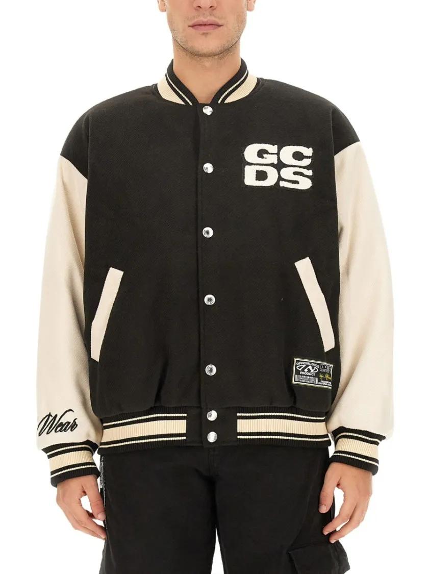 Thumbnail - Gcds - Wirdo Varsity Bomber Jacket - Größe L - schwarz