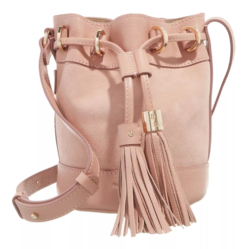 See By Chloé Shoulder Bag Leather Coffee Pink Bucket Bag
