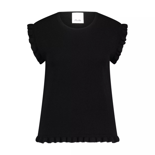 Allude Pullunder mit Volants aus Kaschmir-Mix 47702373204 Schwarz 