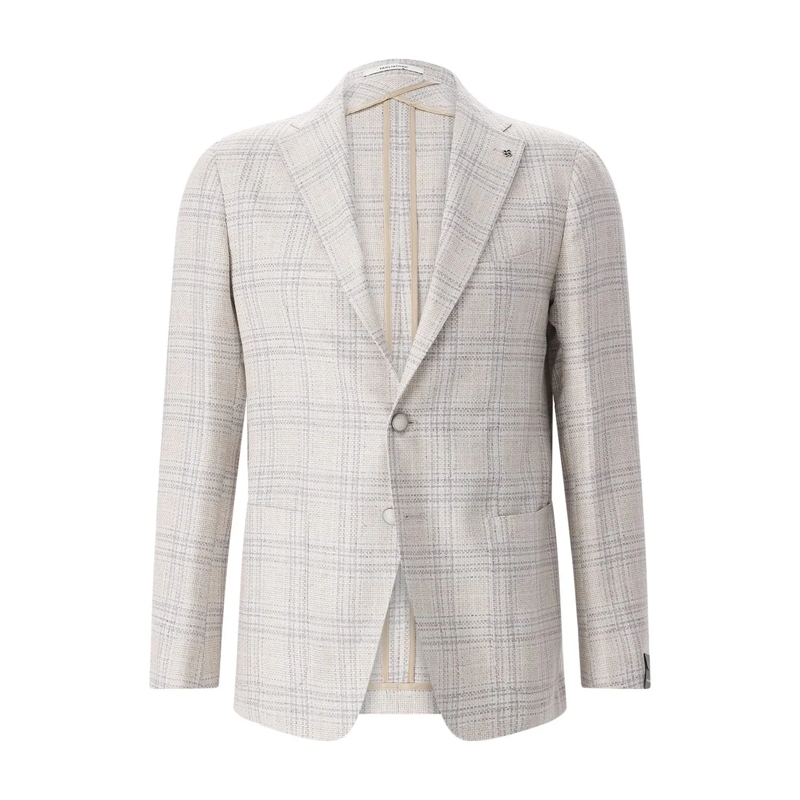 Tagliatore Veste de costume Karriertes Sakko beige