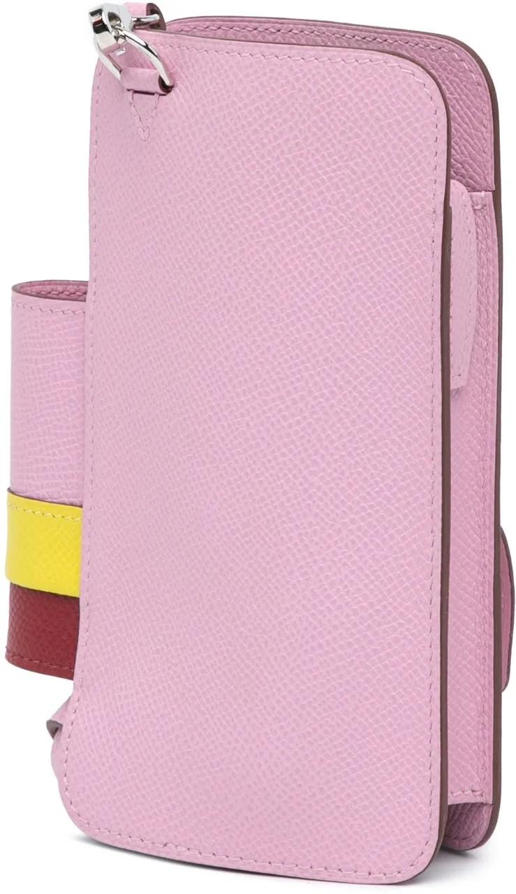 Hermès Hobo bags 2022 Epsom Hermesway Phone Case in poeder roze