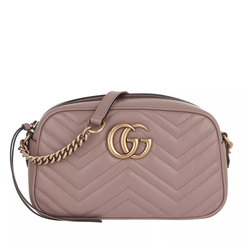 Gucci GG Marmont Matelassé Shoulder Bag Leather Porcelain Rose Camera Bag