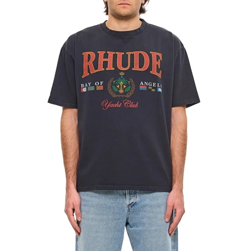 Rhude T-Shirts Black Bay Of Angels Yacht T-Shirt Black