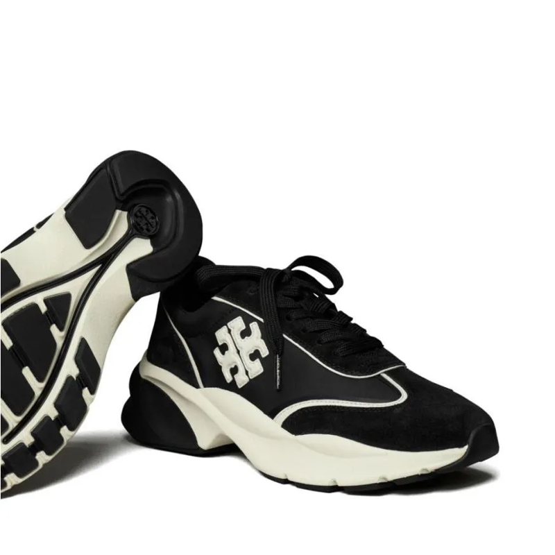 Tory Burch Lage-top sneaker Good Luck Trainer Perfect Black / New Ivory(Image 4)