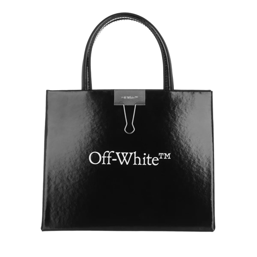 Off-White Logo Mini Box Bag  Black White Rymlig shoppingväska