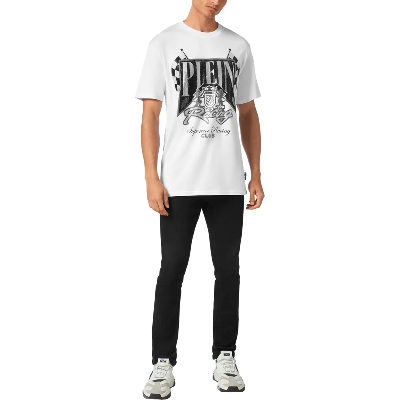 Philipp Plein T-Shirt T-Shirt Racing Mit Schmucksteinen schwarz(Image 4)