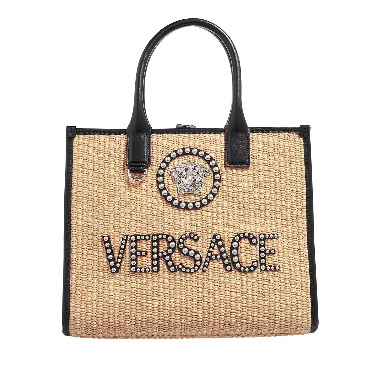 Versace La Medusa Logo Canvas Tote Bag