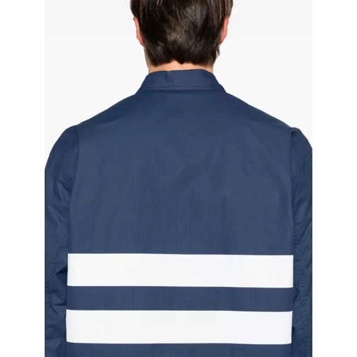 Stone Island Veste de transition Stripe-Detail Shirt Jacket Blue (Image 5)