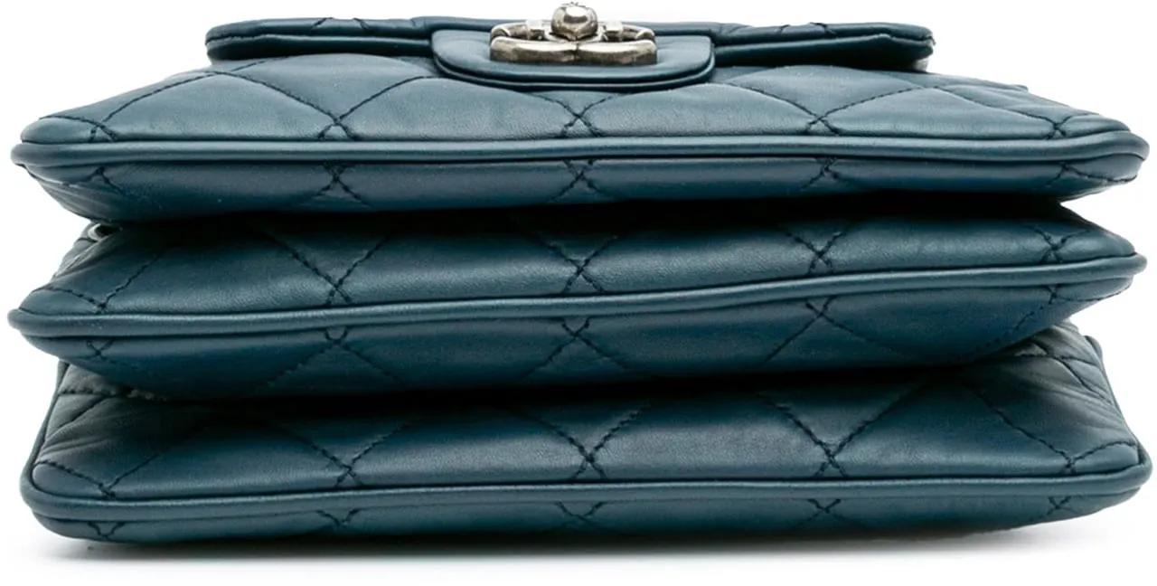 Thumbnail - Chanel Hobo Bags - Quilted Lambskin Accordion Flap - Gr. unisize - in Blau - für Damen