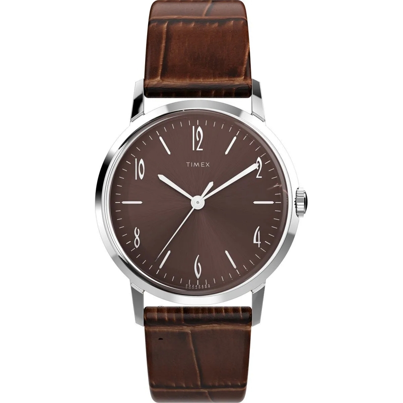 Timex Quarzuhr Mechanische Handaufzug-Uhr Marlin Handwind braun