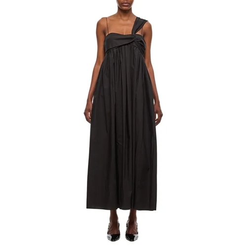 Cecille Bahnsen Vera Cotton Dress Black Robes midi