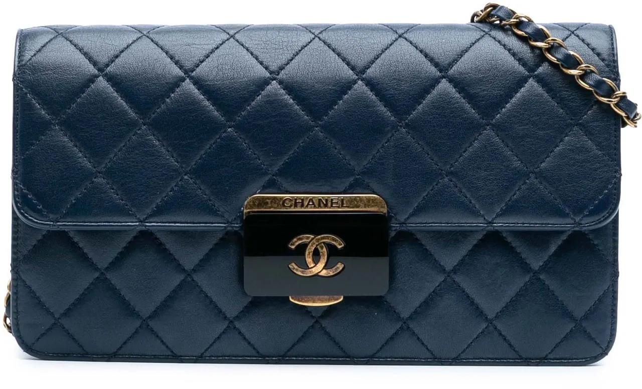 Chanel Hobo Bags - Medium Sheepskin Beauty Lock Flap - Gr. unisize - in Blau - für Damen