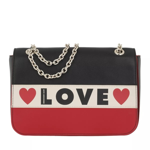 Love Moschino Crossbody Bag Nero/Bianco/Rosso Crossbody Bag