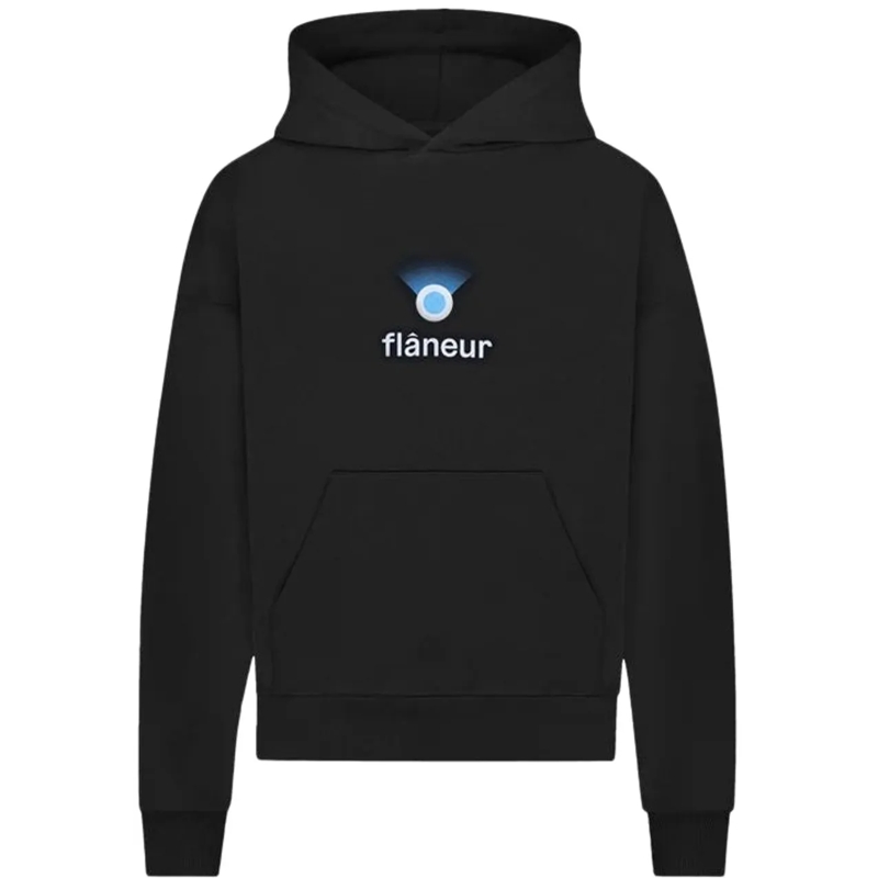 Flâneur  Locator Hoodie (500GSM) | Black schwarz