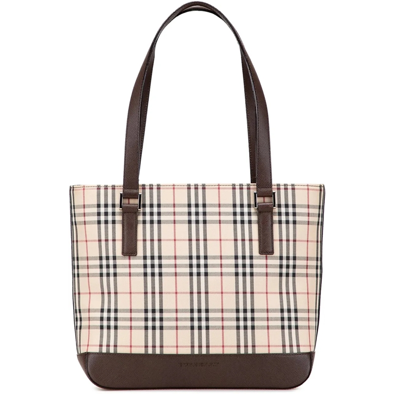 Burberry Shopper House Check Canvas Tote braun