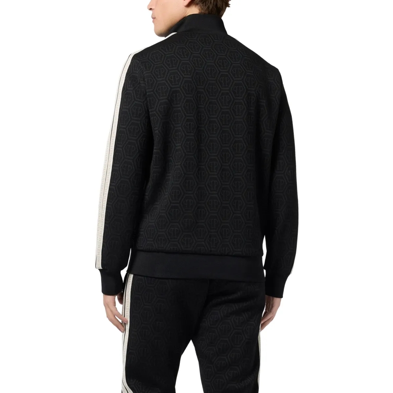 Philipp Plein Daunenjacke Tracksuit Jacket Monogram Monogram schwarz(Image 2)