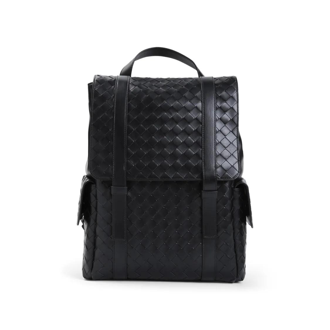 Bottega Veneta Rucksäcke - Intrecciato Leather Backpack - Gr. unisize - in Schwarz - für Damen