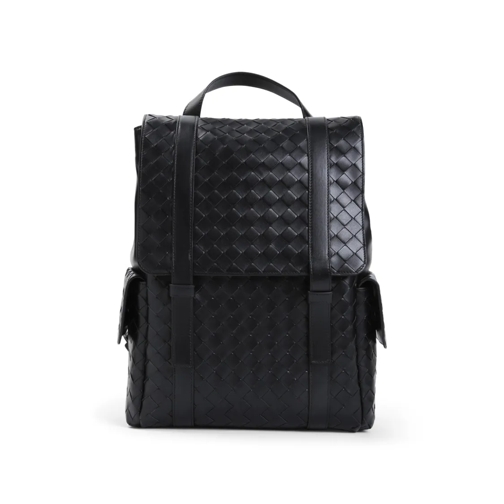 Bottega Veneta Rucksack Intrecciato Leather Backpack Black