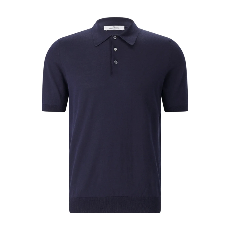 Gran Sasso Poloshirt Poloshirt aus Baumwolle blau(Image 4)