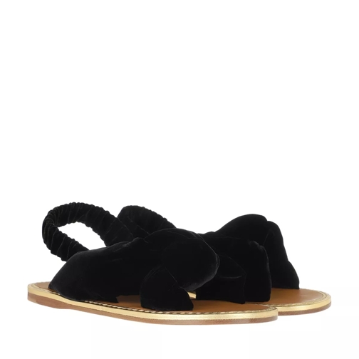 Miu Miu Sandals Leather  Black Gold Sandaler