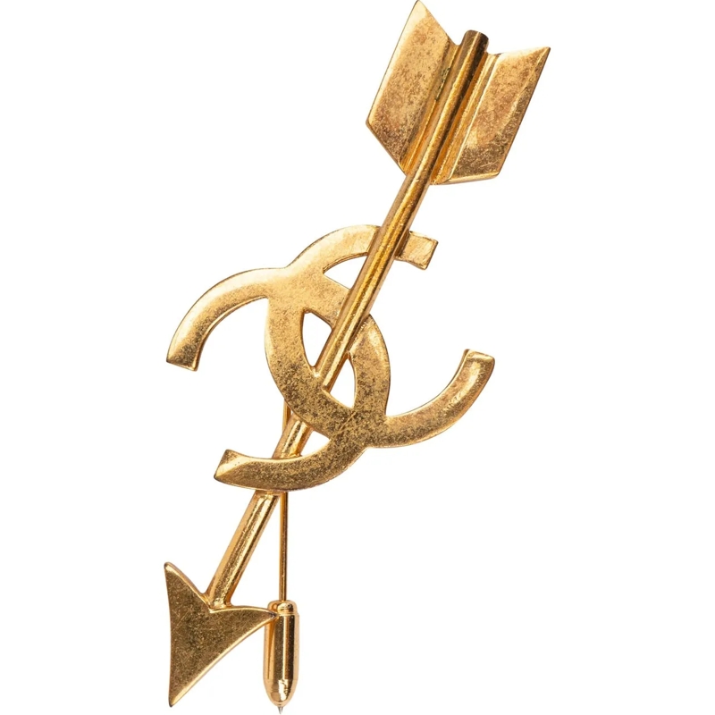 Chanel  Chanel Golden Arrow Pin Brooch mehrfarbig
