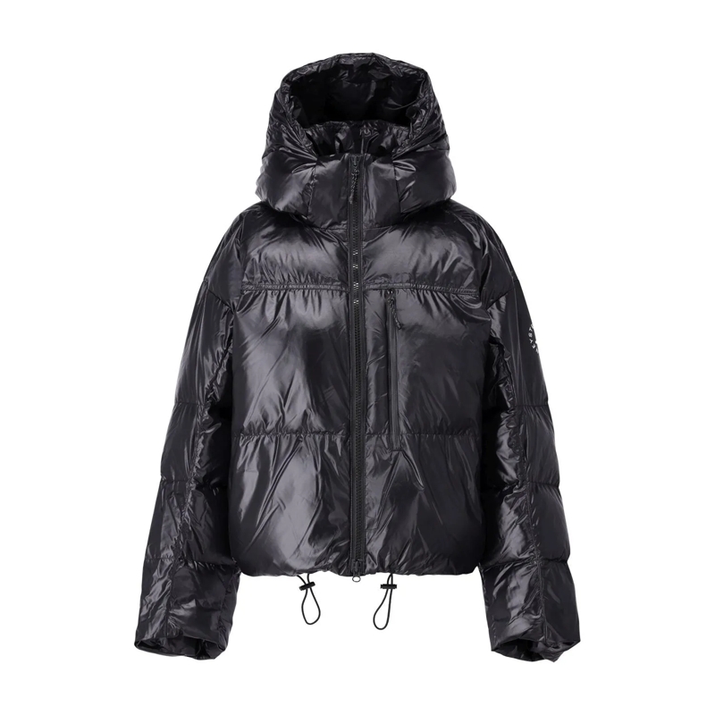 Adidas By Stella Mccartney Veste de transition Pufferjacke mit Kapuze schwarz