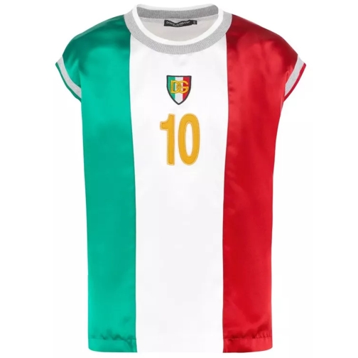 Dolce&Gabbana Satin T-Shirt Multicolor T-shirts