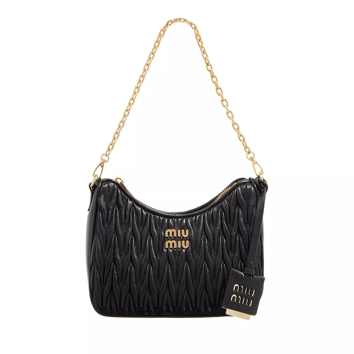 Miu Miu Matelass Shoulder Bag Nero Shoulder Bag