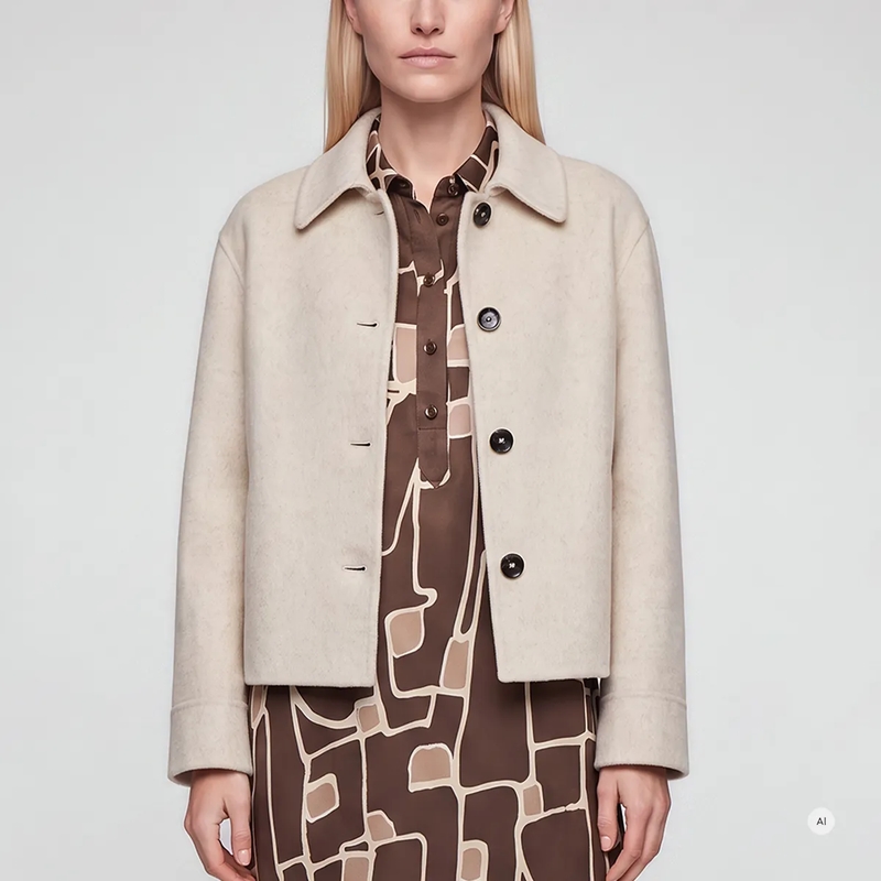 Marc Aurel Jacke Jacke- Leistentaschen- angesetzte Manschetten- beige(Image 3)