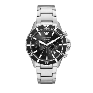 Emporio armani man stainless steel cronograph hotsell