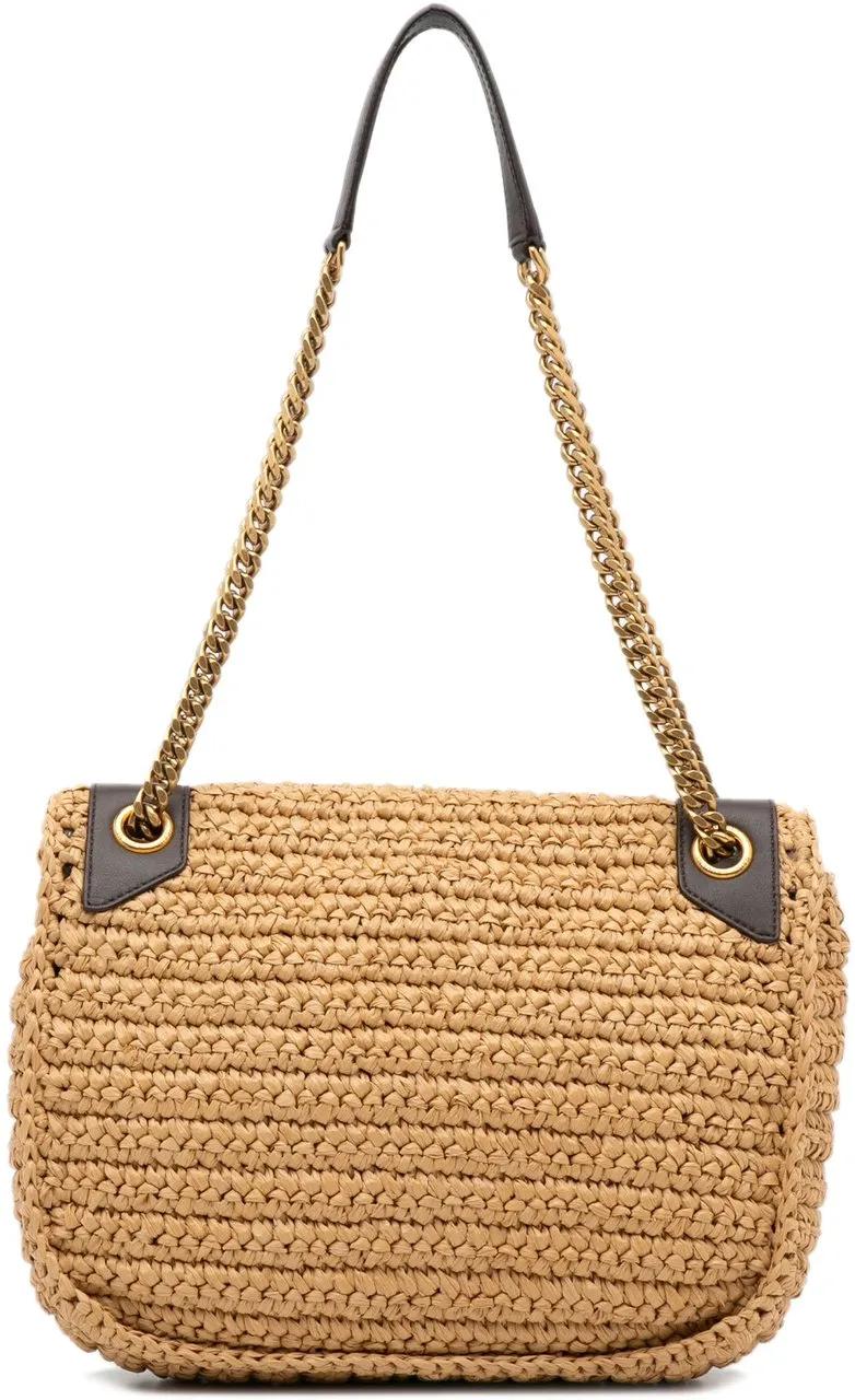 Saint Laurent Hobo bags 2020 Raffia Niki Shoulder Bag in bruin