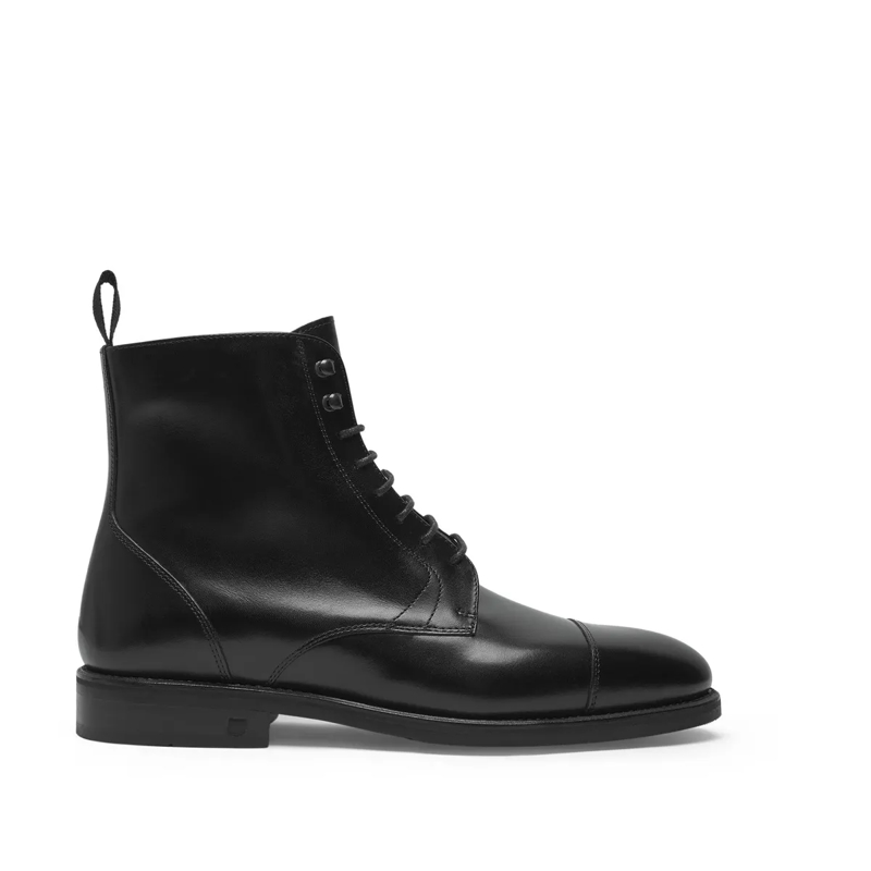 Henry Stevens Bottes à lacets Schnürboots Winston CDB2 schwarz