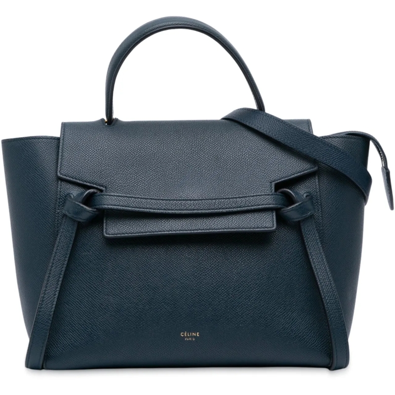 Celine Schultertasche Mini Grained Calfskin Belt Bag blau