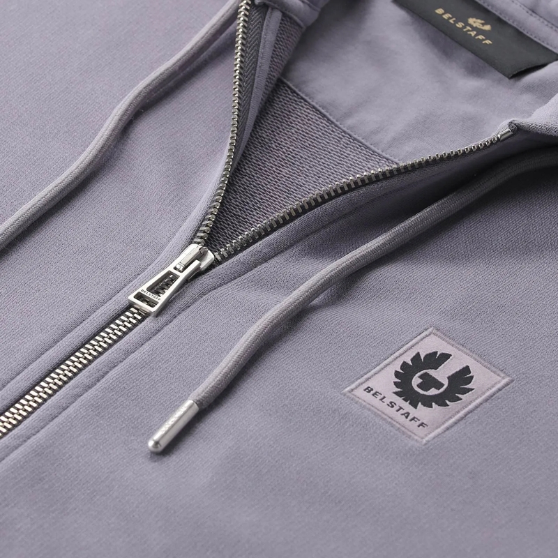 Belstaff Übergangsjacke Sweatjacke mit Logo lila(Image 3)
