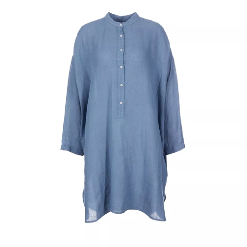 120% Lino WOMAN DRESS 000021 MIDNIGHT BLUE Sommerkleider
