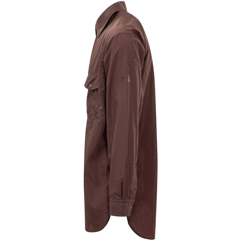 Y-3 Legeres Oberteil Camicia Overshirt con Tasca braun(Image 3)